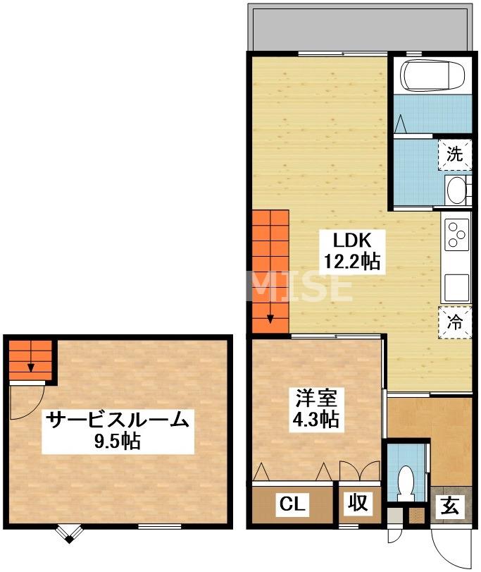 MODERN PALAZZO住吉ヒルズ(1SLDK/2階)の間取り写真