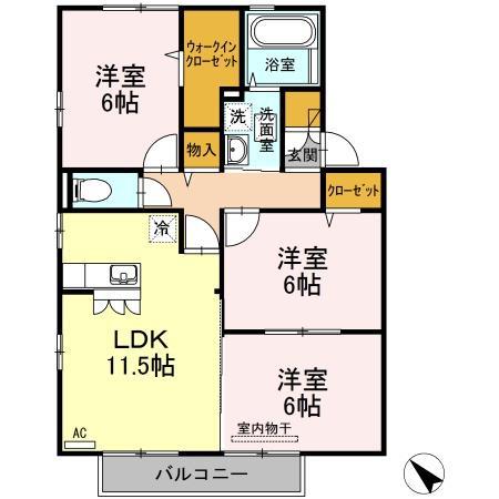 ルミナス(3LDK/1階)の間取り写真
