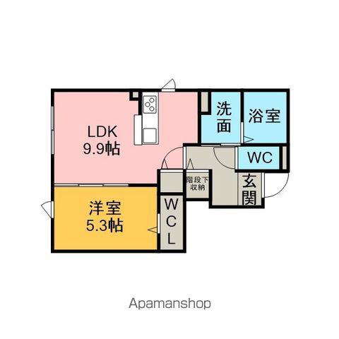 COMMONS・SKY(1LDK/1階)の間取り写真