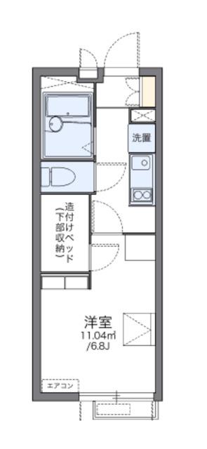 レオパレスサンフラワーA(1K/2階)の間取り写真