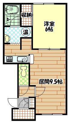 VERANO E棟(1LDK/2階)の間取り写真