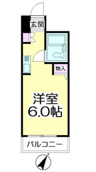OKZAC(ワンルーム/5階)の間取り写真