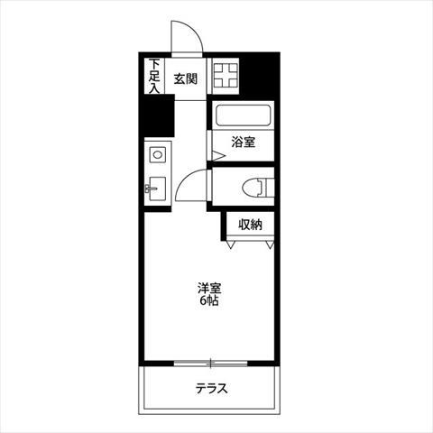 小机フラワーハイツ(ワンルーム/1階)の間取り写真