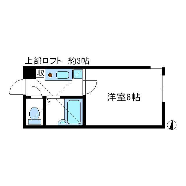 ロッシェル橋本6(1K/2階)の間取り写真
