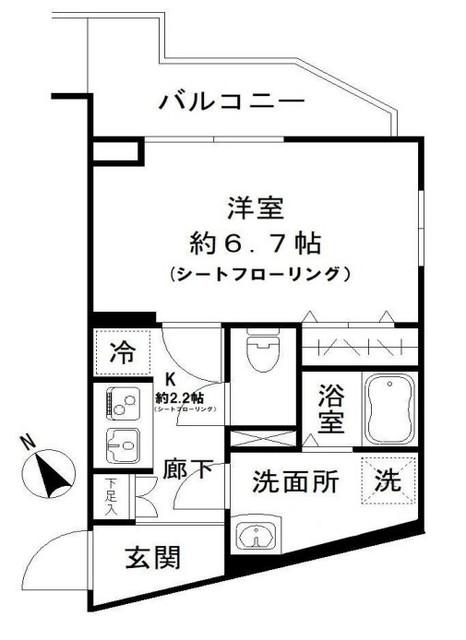 NーSTAGE つきみ野(1K/3階)の間取り写真