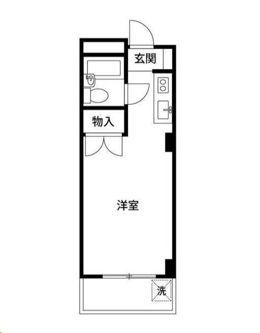 アークコート(ワンルーム/4階)の間取り写真