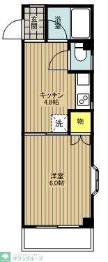 サンハイツ東久留米(1K/2階)の間取り写真