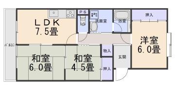 アクティブハイツ西取石(3LDK/3階)の間取り写真