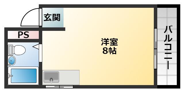 松野コーポA棟(ワンルーム/3階)の間取り写真
