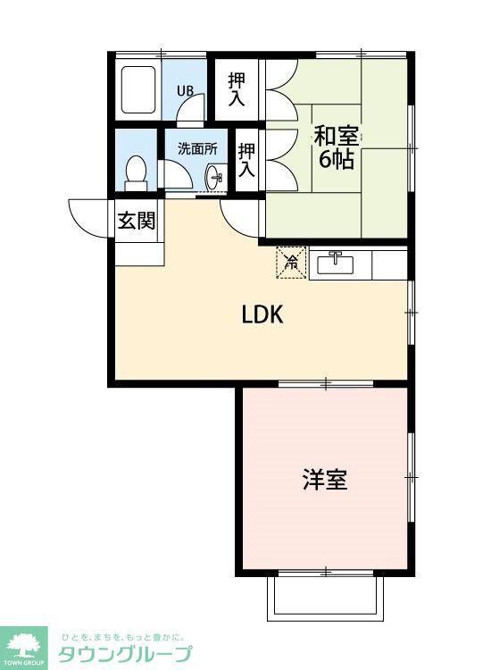 アビタシオン・ポポロ(2LDK/2階)の間取り写真