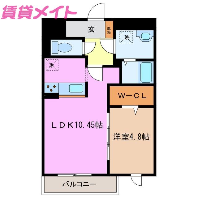 フェリーチェ(1LDK/1階)の間取り写真