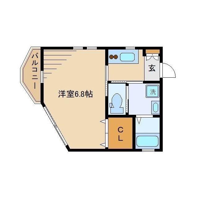 アクセス弥生弐番館(1K/2階)の間取り写真