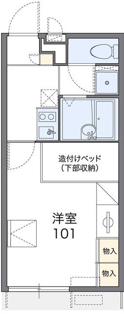 レオパレスグランドヒルズ(1K/2階)の間取り写真
