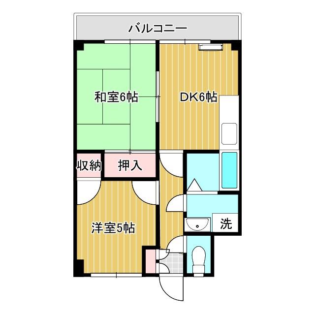 TRTエクセル(2DK/2階)の間取り写真