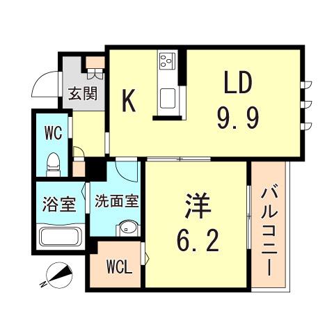 シャーメゾンフェリーチェ(1LDK/3階)の間取り写真