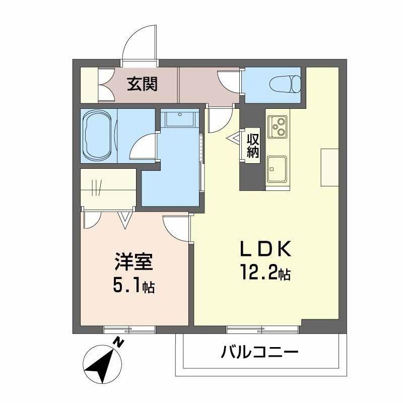 エターナ(1LDK/2階)の間取り写真