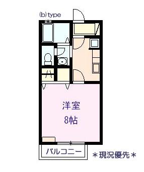 パラーシオ近藤(1K/1階)の間取り写真