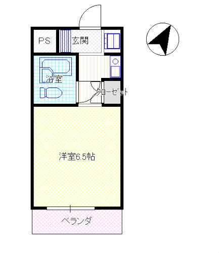 ノアーズアーク(ワンルーム/4階)の間取り写真