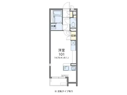 TIARA(ワンルーム/1階)の間取り写真