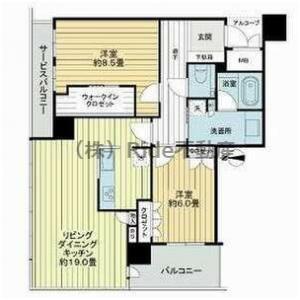 グランドメゾン新梅田タワー(2LDK/25階)の間取り写真