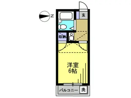 福井ビル(1K/3階)の間取り写真