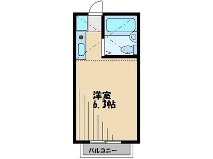 メゾンフレール(ワンルーム/2階)の間取り写真