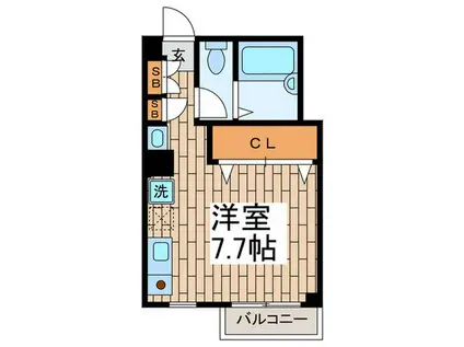 ニュートーア馬込(ワンルーム/5階)の間取り写真