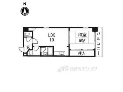 ウィングシティー西洞院(1LDK/5階)の間取り写真