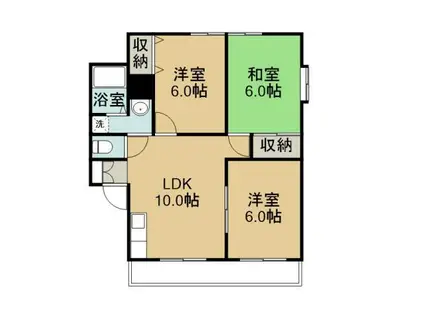 コンフォールM(3LDK/2階)の間取り写真