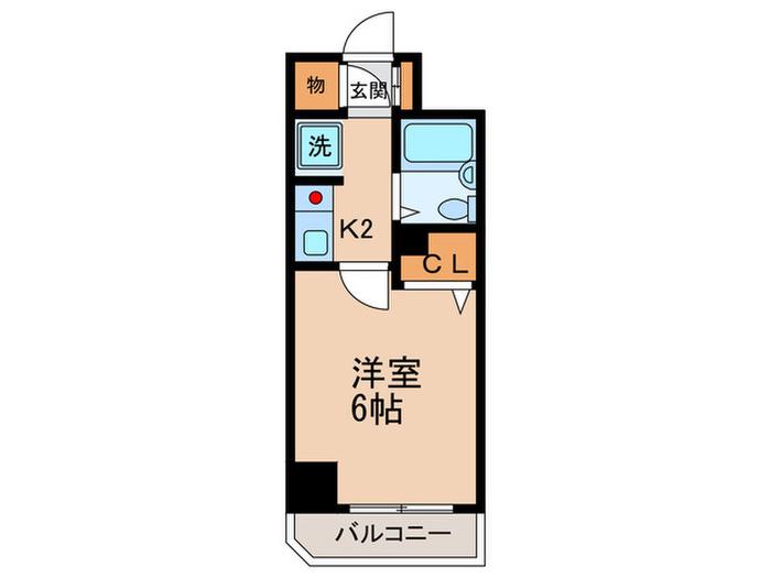 リバティ浜田山(1K/3階)の間取り写真