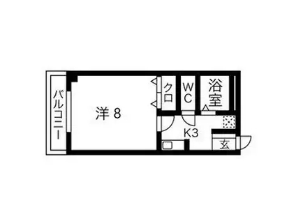 ポルトハイツ(1K/2階)の間取り写真