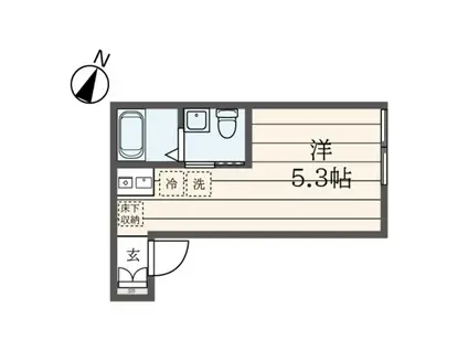 ランド横浜ウエスト(ワンルーム/1階)の間取り写真