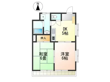 ロジュマンあかね(2DK/3階)の間取り写真