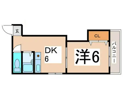 永和マンション(1DK/2階)の間取り写真