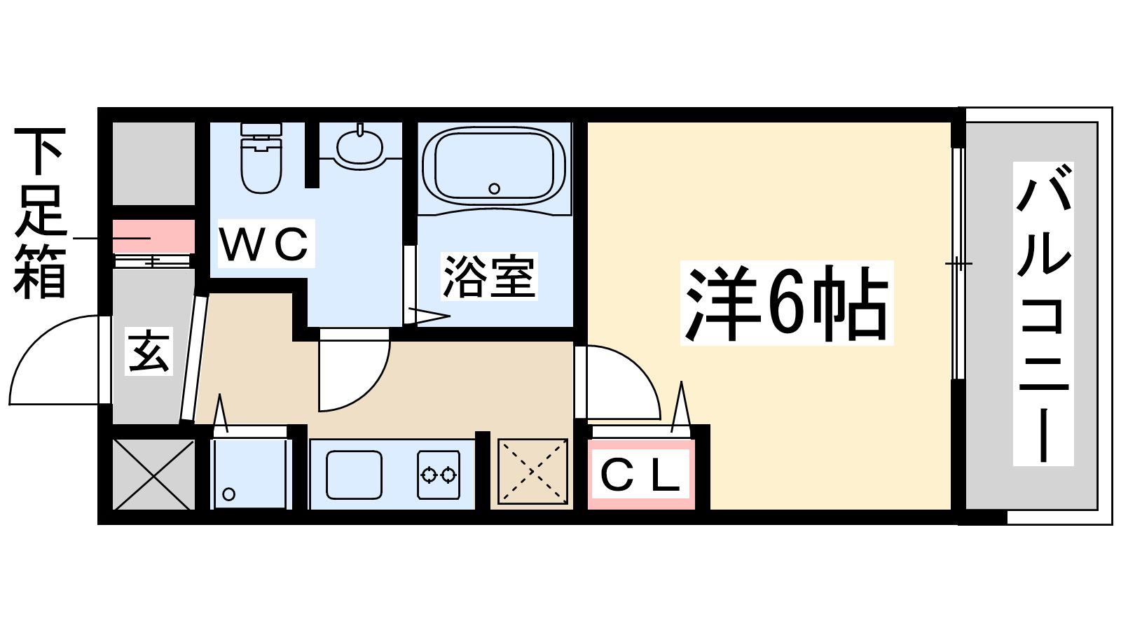 アドバンス新大阪5(1K/9階)の間取り写真