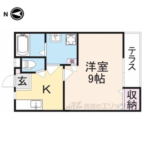 プチシャトーJUN(1K/1階)の間取り写真