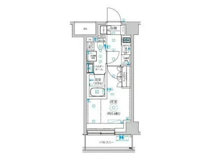 セジョリ横浜ウエストII(1K/2階)の間取り写真