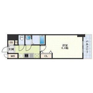 ディアレイシャス浅間町(1K/8階)の間取り写真