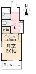 メゾンド春日(1K/2階)の間取り写真