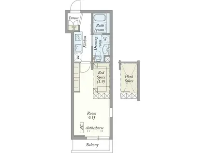 MY STYLE 八王子南(1SK/2階)の間取り写真