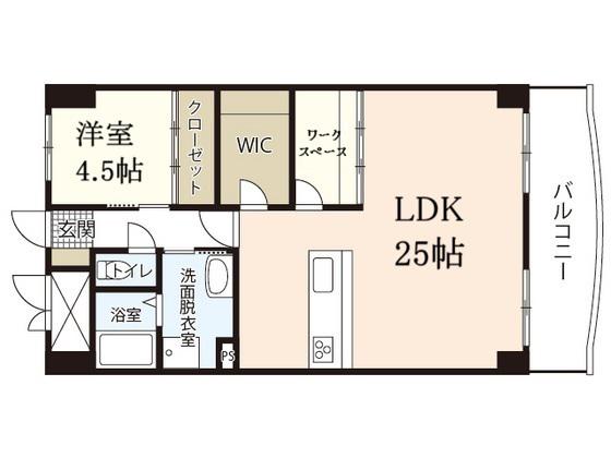 ハイタウン出汐(1LDK/7階)の間取り写真