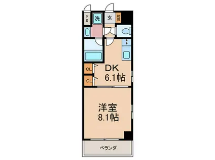 サムティ京都御池(1DK/7階)の間取り写真