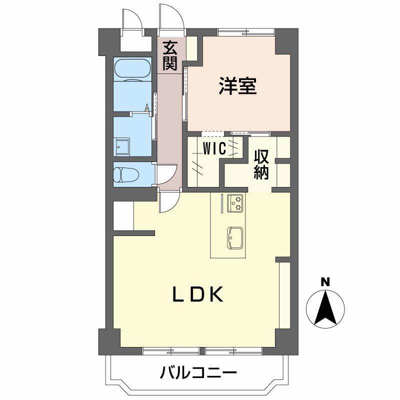 グリーンハイツフジタ(1LDK/1階)の間取り写真