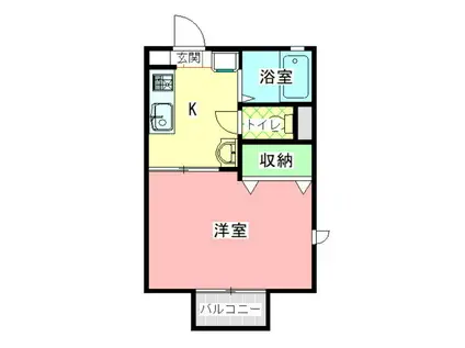 コーポミレット(1K/1階)の間取り写真