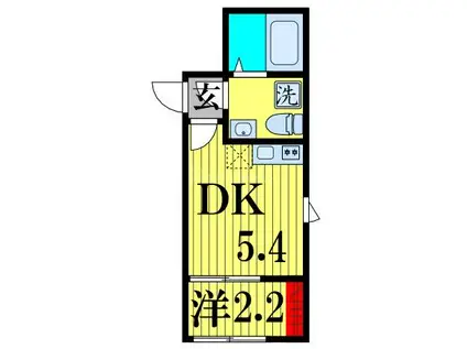 SORA西新井(1DK/1階)の間取り写真