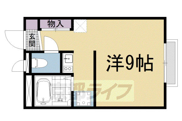 レオパレスWISTERIA(1K/2階)の間取り写真