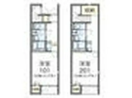 レオパレスNAKAJYUKUII(1K/2階)の間取り写真