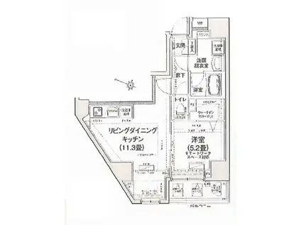 アイルプレミアム本駒込(1LDK/12階)の間取り写真