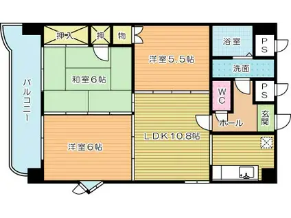 ブランペルル(3LDK/2階)の間取り写真