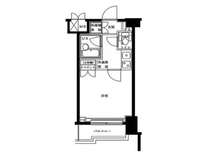 ルーブル南品川(1K/6階)の間取り写真